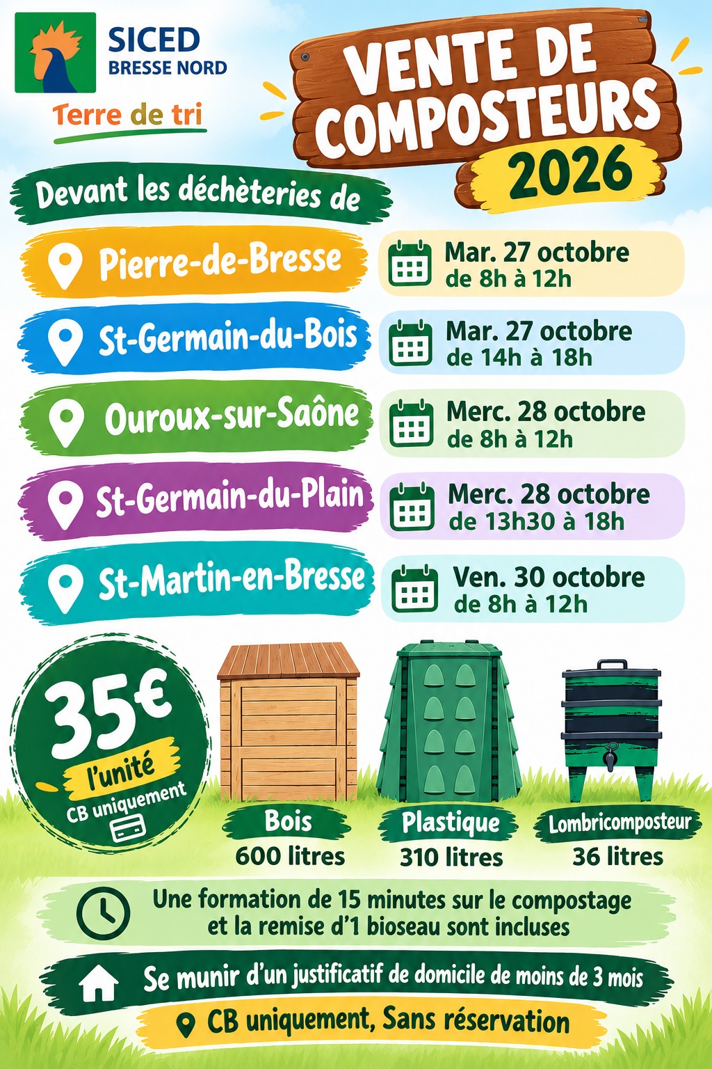 Vente de composteurs